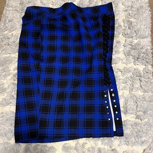 Blue/Black plaid Torrid pencil Skirt, Size 2X